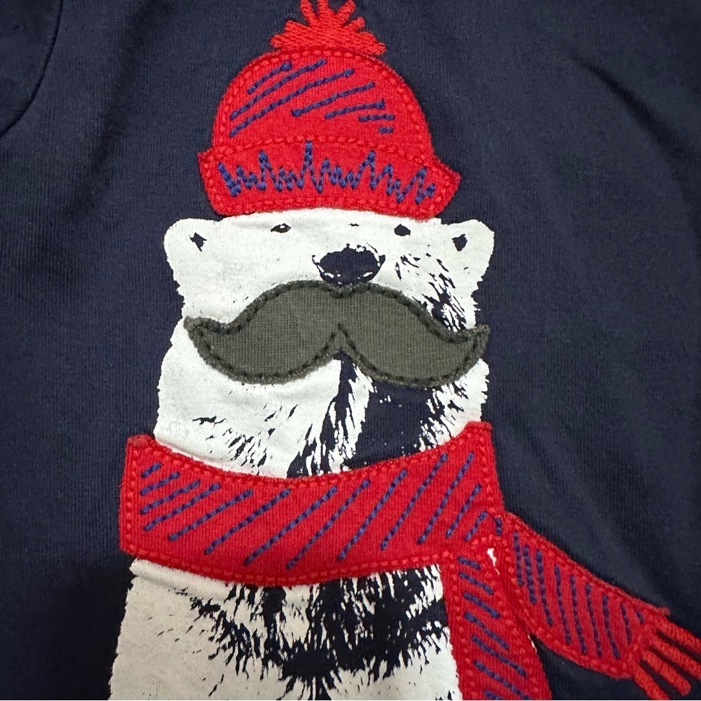 Hannah Andersson Polar Bear Appliqué Long Sleeve Top - Picture 4 of 6
